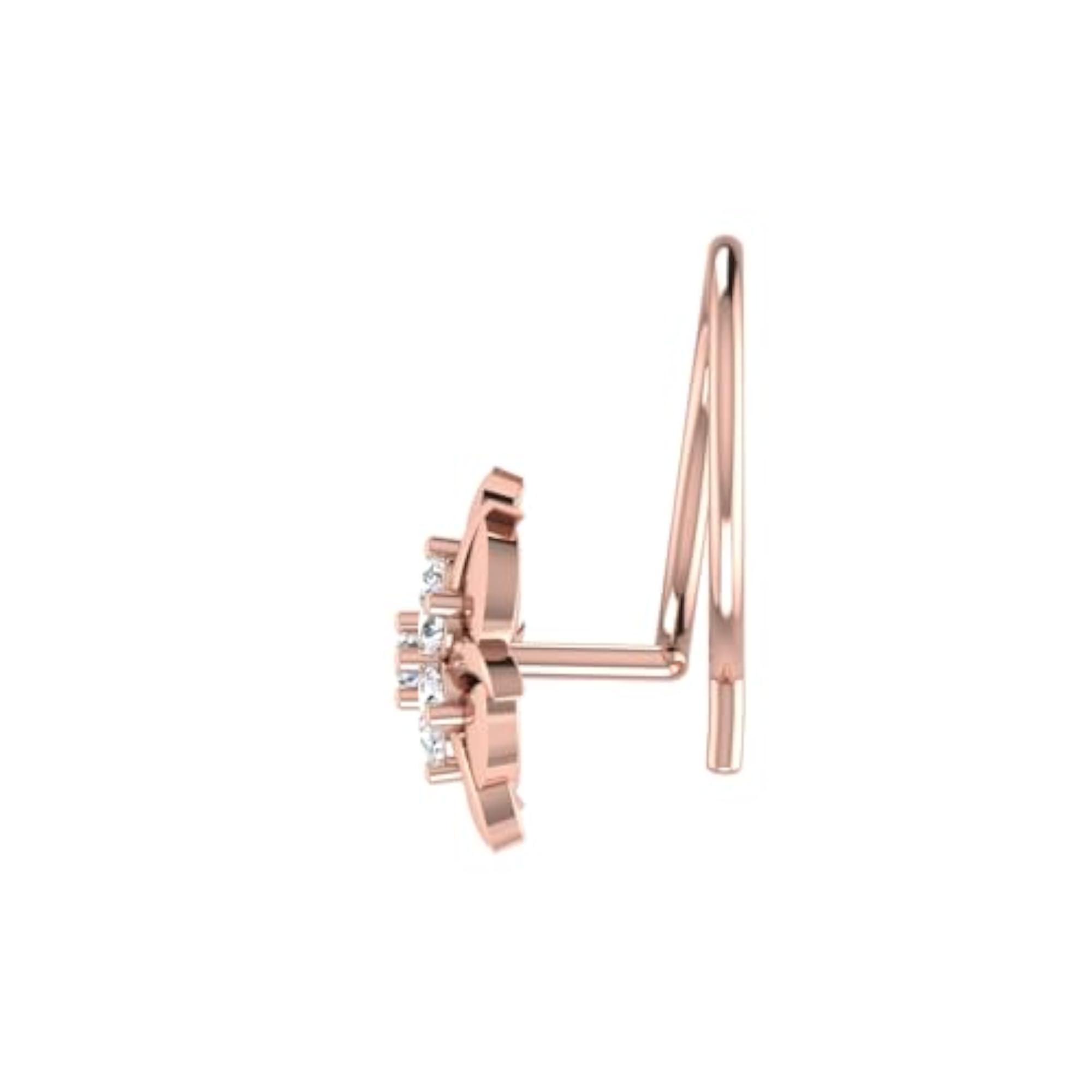 Women's 14Kt Rose Gold Stud Nosering
