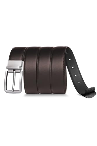 Men’s Casual Leather Belts - Reversible Belts For Men - Dual Side Adjustable buckle Dress Pants Mens Belts4