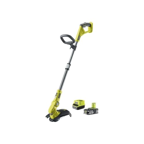 RYOBI Coupe-Bordures 18V One+ RLT183225FPK avec Batterie LithiumPlus 2.5Ah, Chargeur Rapide, tête Double Lames dentelées et Design Ergonomique pour Un...