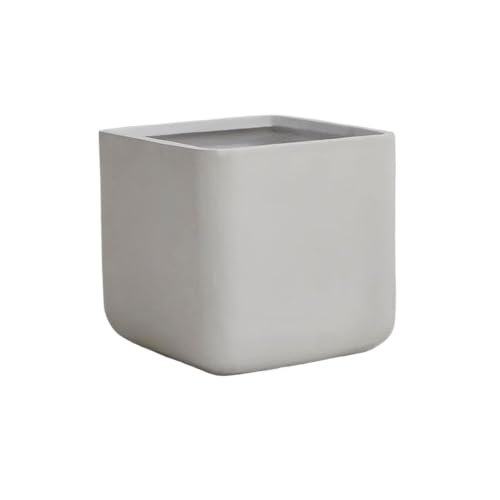 Zhaoj24-05 Macetas de Interior Maceta Cuadrada Blanca for Interior o Exterior, Maceta de Arcilla de magnesio con Agujeros de Drenaje, contenedor de Plantas y Flores de pie Maceta