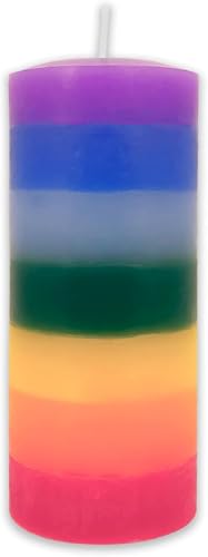 LAMARE Esoterische Chakra-Kerze – Esoterische Kerze in 7 Farben für Meditation, Energieheilung, Reiki, Yoga, harmonisiert und aktiviert die Chakren, stabilisiert Körper, Geist und Leben.