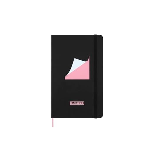 Moleskine x BLACKPINK Limited Edition Notebook, Hard Cover, Large (5" x 8.25") Ruled/Lined, Black, 240 Pages