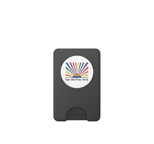 PopWallet para MagSafe LGBT con diseño de arcoíris y soporte PopSockets para móvil 2
