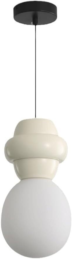 Lámpara colgante de cristal ovalada francesa moderna blanca leche, mini lámparas colgantes con cable ajustable para comedor, cafetería, hogar,