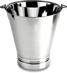 BMK Stainless Steel Bucket, Silver, 15L
