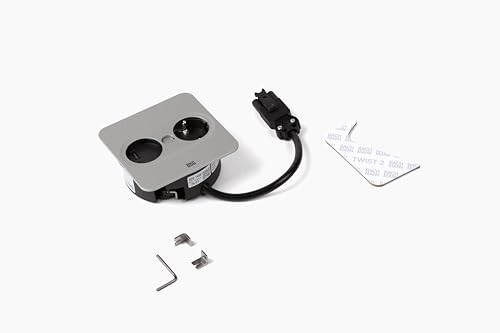 Prise compacte Twist 2 charge rapide USB A/C 22W pour plan de travail