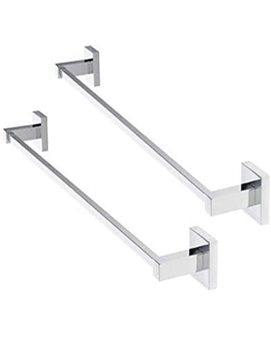 KSIS Towel Rod Stainless Steel Square Towel Rod/Towel Stand/Hanger/Bathroom Accessories/Chrome Finish 24 inches (2feet) (Pack of 2) (Silver, Stainless Steel) (Square)-image-12