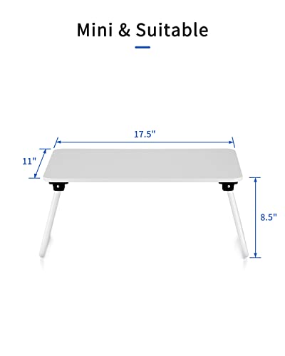 Folding Lap Desk, Ruxury Laptop Stand Bed Desk Table Tray, Breakfast Serving Tray, Portable & Lightweight Mini Table, Lap Tablet Desk For Sofa Couch Floor - White #TOP6