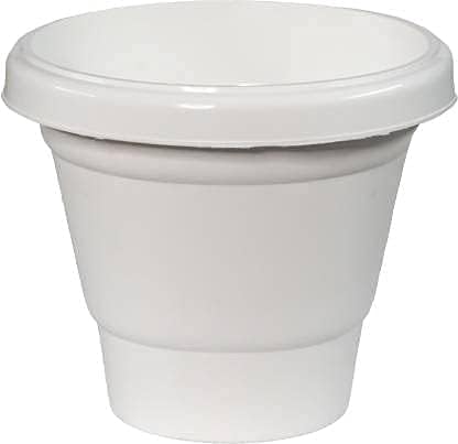 GREENGROW Plastic Green Planter Designer Pots Plant Container Set, Plastic Flower Pots, Plastic Plant Containers Set (4 inches, 1 Pieces) (White) (B0CTCSBZHM) Amazon Price History, Amazon Price Tracker