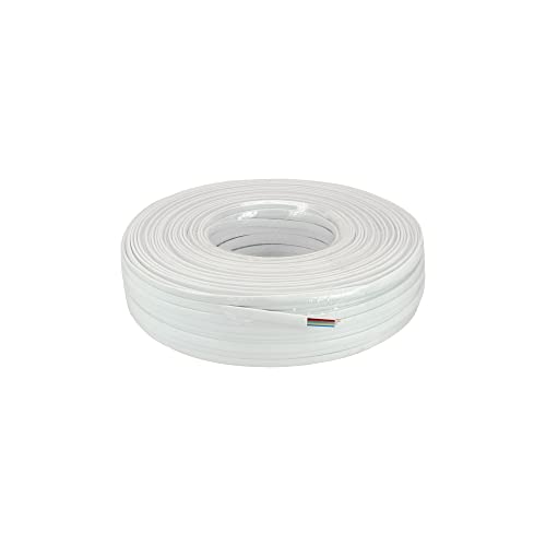 Câble modulaire 6 brins blanc 100m InLine 69986W fil plat téléphone