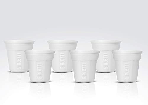 Bialetti Y0TZ502 Set de 6 Bicchierinis Céramique Blanc Cover
