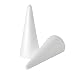 Craft Foam Cone - 12-Pack Cone Shaped Foam for DIY Home Craft Project, Christmas Tree, Table Centerpiece, White Polystyrene Foam, 3 x 7.25 x 3 Inches