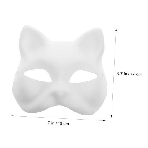 Masques de chat vierges à peindre pour activité manuelle anniversaire