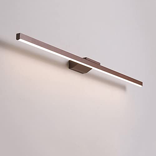 Luminaire de salle de bain à LED linéaire marron 3000K applique miroir de vanité moderne