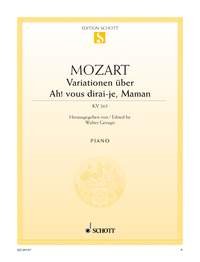 "Ah! vous dirai-je, Maman": Morgen kommt der Weihnachtsmann. KV 265. piano.      Sheet music – January 1, 2000