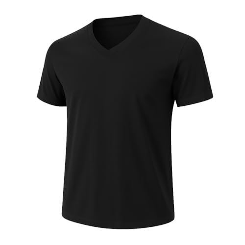 Premium Cotton V-Neck T-Shirt for Men/Women Pre-Shrunk Athletic Fit Great as Undershirts or Sport Tees