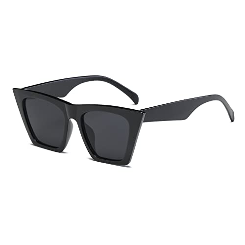 Long Keeper Gafas De Sol Mujer Ojo De Gato Retro, Moda Vintage Lentes Cuadradas UV400 para Mujer