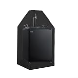 Funda Dispensador Cerveza Exterior 420D Oxford Protector para torre para kegerator Jardín Patio 24.5x26.5x37 Pulgadas Negro