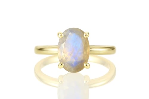 Bague pierre de lune véritable et or 14k : un bijou durable qui ne ternit pas