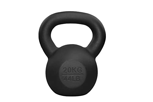Powert Cast Iron Kettlebell |Premium Quality Powder Coated|Ergonomic Design-4/6/8/10/12/16/20/24 Kg-Single (G-20Kg) #TOP1