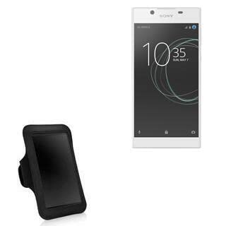 BoxWave Case Compatible with Sony Xperia L1 - Sports Armband, Adjustable Armband for Workout and Running for Sony Xperia L1 - Jet Black