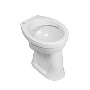 Wiesbaden staand toilet vlakspoel PK verhoogd, wit