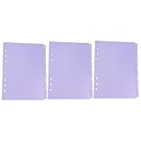DIYEAH 18 Stk. Teiliges Notizbuch-trennblätter Violette PP Einlagen Praktische Registerkarten für Büro Schule und Planer Klare Inhaltsorganisation Schnell Auffindbar