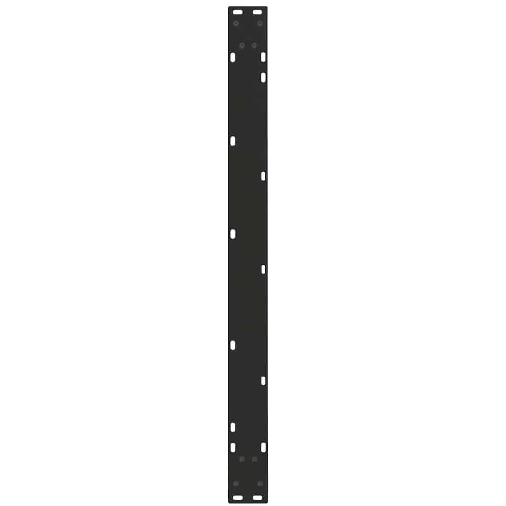 Modernas patas de mesa de centro con superficie recubierta de polvo, 2 patas de mesa de centro en forma de V de acero en negro con nivelación de pie ajustable para suelos irregulares, estables