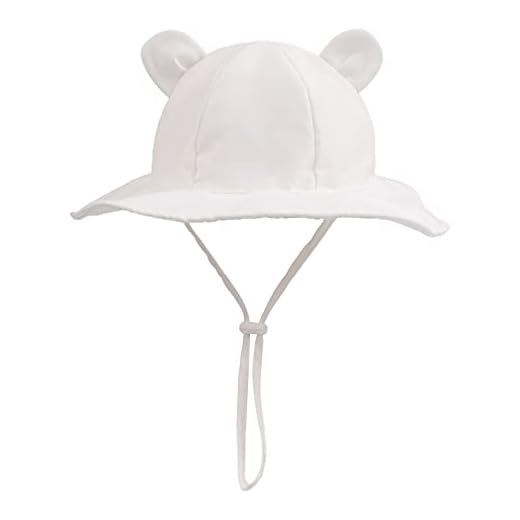 Sombrero Bebe NiñO O NiñAs Verano UPF 50+ Transpirable Seco RáPido Ajustable De Sol Gorra Bucket Hat De Playa (Blanco, 50CM(1 a 2 años), 1_Year)