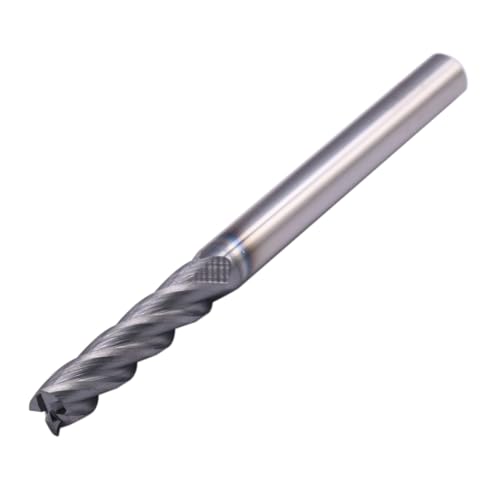 Image of 1 /4 inch 4 Flute Solid Carbide Long Square End Mill, 3 inch OAL, AlTiN Coated | 35 Helix, 1 /4 inch Cutting Dia, 1 /4 inch Shank Dia, 1-1 /8 inch LOC, for Milling Alloy Steel, Carbon Steel, Cast Iron, Copper