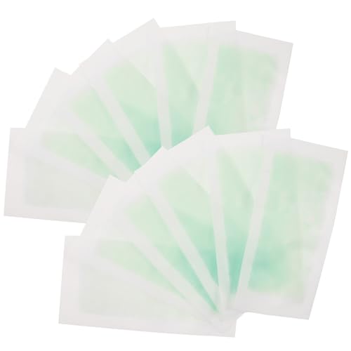 Abaodam Tiras de Cera para Depilación Femenina Desechables, Tamaño Mediano, No Tejidas, 30 Unidades Verdes, para Cuerpo, Cara, Axilas y Pecho, Uso en Hogar y Salón de Belleza