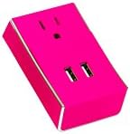 Schatzii Wally Dual USB/DC Wall Charger - Retail Packaging - Magenta image 3