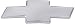 All Sales 96001P Ami Chevy Bowtie Grille Emblem without Border, Silver