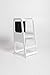 Cucina Helper cucina sgabello sicurezza sgabello Toddler passo sgabello ragazzino Scaletta/sgabello attività Torre sgabello di Montessori torre facente un passo di apprendimento (Bianco)