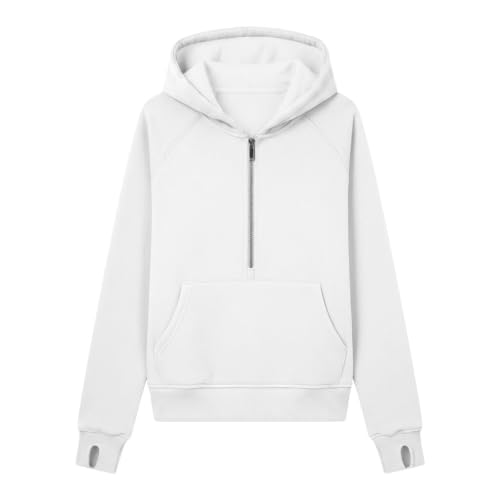 Quarter Zip Pullover Women Hoodies Long Sleeve Fall Pullover Sweatshirt - image 5