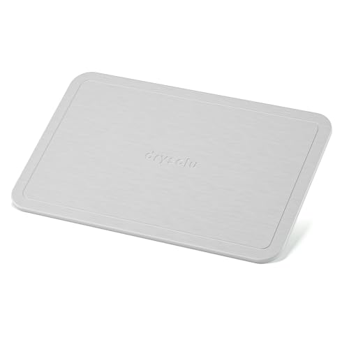 DRYSOLU Stone Bath Mat Diatomaceous Earth Bath Mat Stone Shower Mats Fast Water Drying Ultra Absorbent Pad Diatomite Mat,Non-Slip Mat for Bathroom Shower,Kitchen,Pet,15.35x23.62in,Hard,Light Gray by DRYSOLU - Used condition - CA$40.71