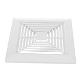 CIYODO 浴室排気扇カバー 色天井ファングリル スプリング付き 簡単着脱機構でメンテナンスラクラク 湿気対策 清潔な換気のための浴室用空