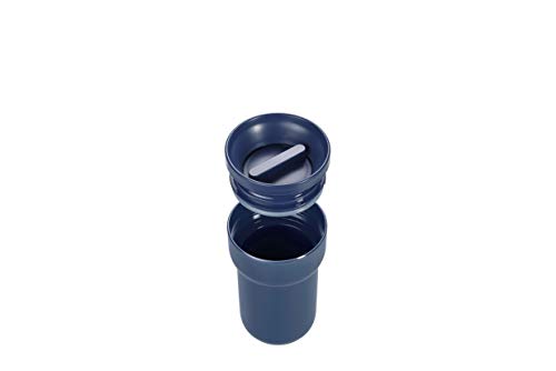 Mepal - Reisbeker Ellipse - koffiebeker & theekop voor onderweg, luchtdichte en lekvrije thermobeker To Go, houdt je drank tot 30 minuten warm, 275 ml, Nordic Denim - Image 3