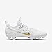 Nike Huarache 9 Elite Low LAX Lacrosse Cleats (FD0089-100, White/White/Metallic Vivid Gold) Size 12
