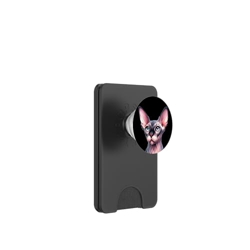 Ritratto di gatto Sphynx PopSockets PopWallet per MagSafe
