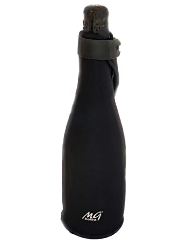 MGKolbe® Élégant rafraîchissant bouteille Champagne en néoprène Porte-bouteille avec doublure rafraîchissante en mousse Prosec, maintien au froid et glacée, sans glace ni réservoir bouteille de noire Cover