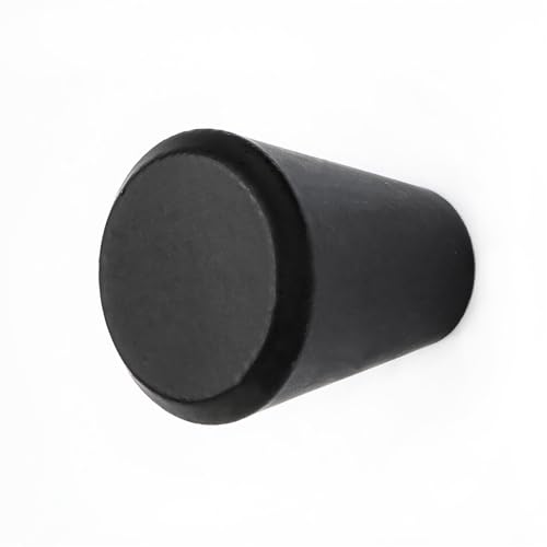 Decoranddecor Lunaria Modern Kitchen Door Knobs – Zinc Alloy Round Design for Cabinet Doors, Wardrobes, Drawers - Matt Black