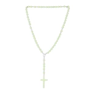 Kkoqmw Opknoping Muur Grote Lichtgevende Rozenkrans Kruis Katholieke Gebed Kralen Christelijke Kerk Huishoudelijke meubels