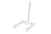 Plate Stand Adjustable Easel, Clear with 6 inch post, APS-6