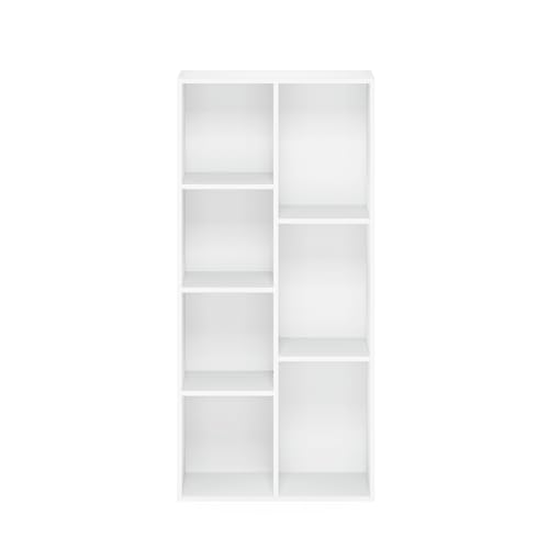Furinno LUDER Book Shelf, 7-Cube Bookshelf, Bookcase with Open Shelves, 9.4 x 19.5 x 41.7, Easy Assembly, for Living Room, Bedroom, Home Office, Plain White by Furinno - Image 8