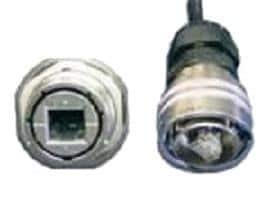 Ethernet Cables/Networking Cables RJ45 Cordset 0.3M Sq Flange Receptacle