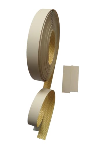 Image of HGKJHFmelamine Edging Tape. pre Coated with hot melt Adhesive Flexible Veneer Edge Edging, Used for Cabinet and Furniture Maintenance (No26-Cream White, 1.81cm*25ft)
