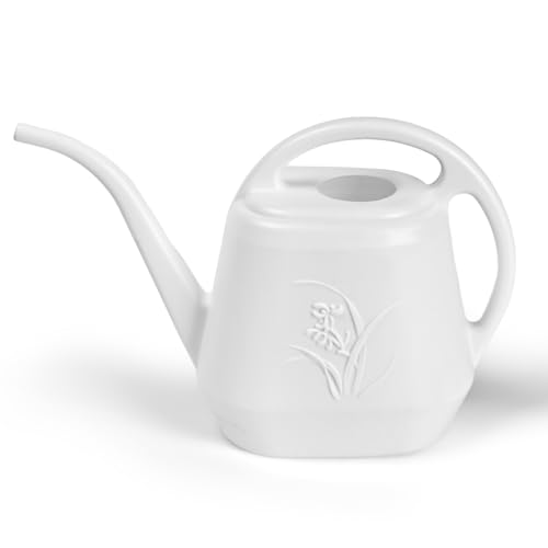 Image of Plant Watering Can - 1 /2 Gallon - White | With Long Spout for Watering-Home Indoor and Outdoor Garden