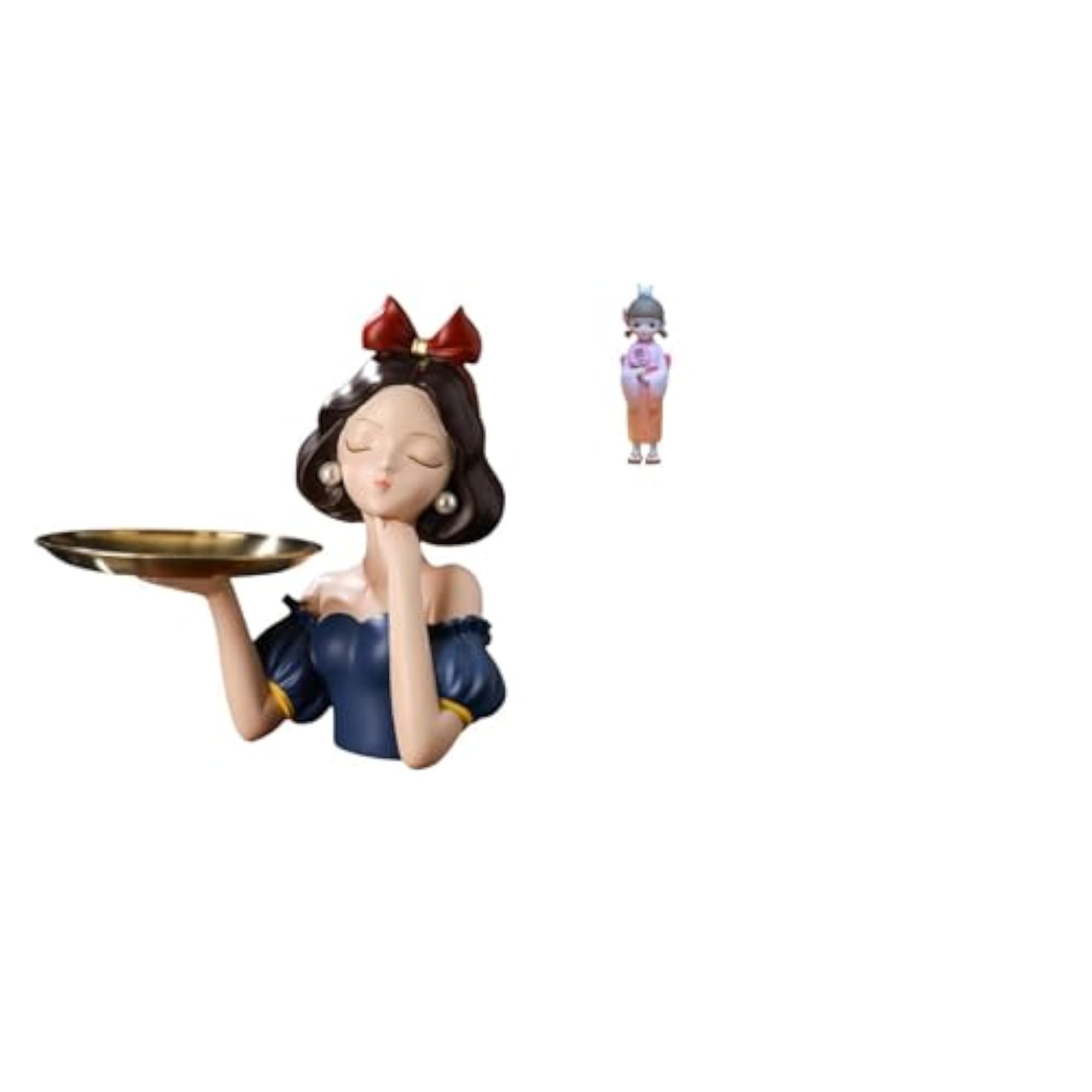 Princess Kabuki Statue Key Holder Tray