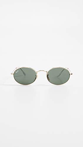 Ray-Ban Unisex RB3547 Oval Oval Sunglasses, Gold/G-15 Green, 51 mm - image 2